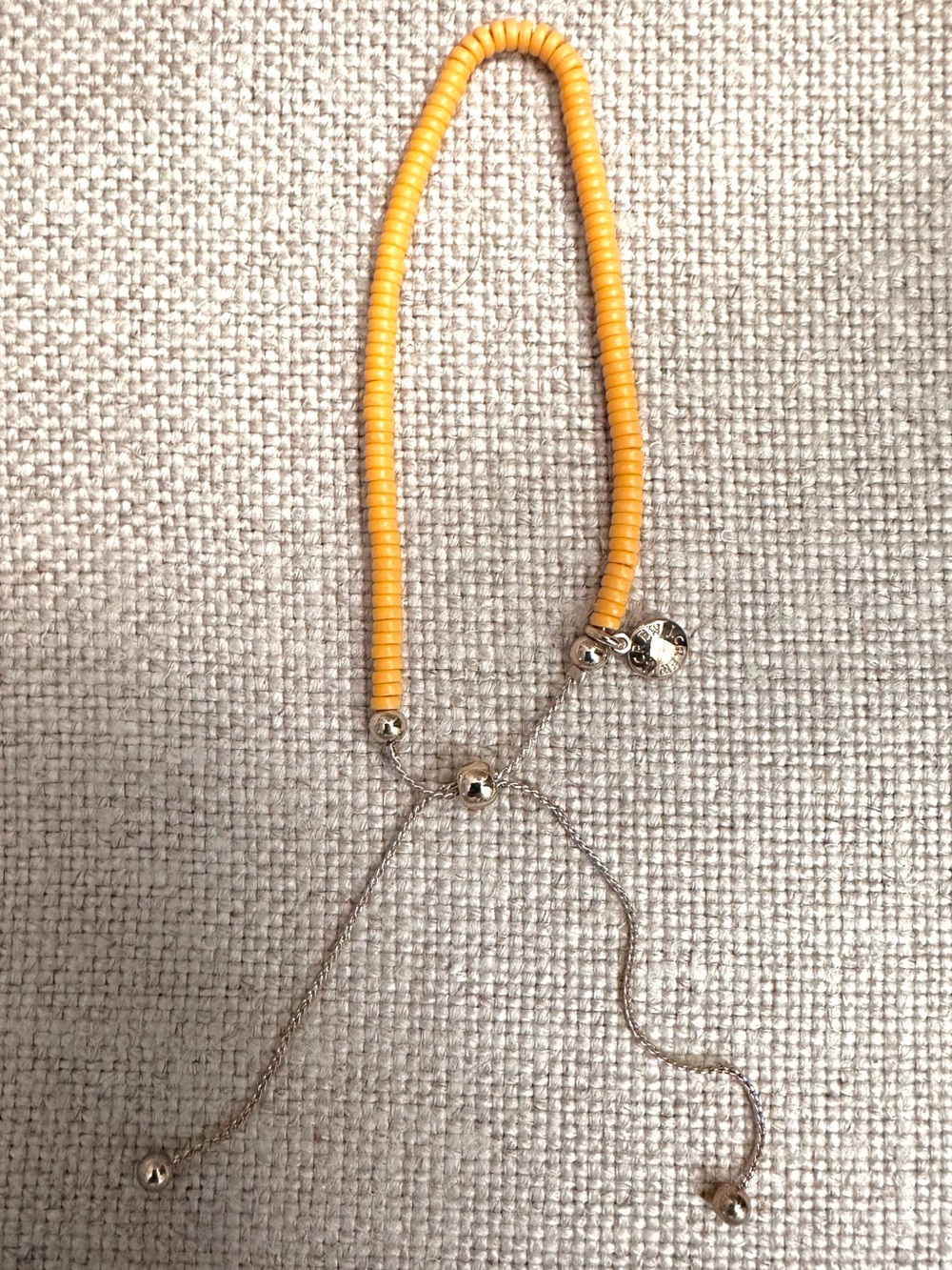 J. Crew Yellow Beaded Slider Bracelet